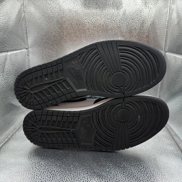 Size 12 Air Jordan 1 High OG Womens Black White Silver Toe‎ Sneaker CD0461-001 - Picture 11 of 12